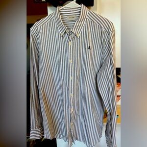 Sporty button-down linen shirt